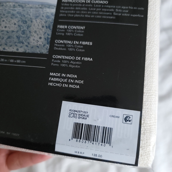 Lauren Ralph Lauren Callen European Pillow Shams in Cream - Picture 4 of 5